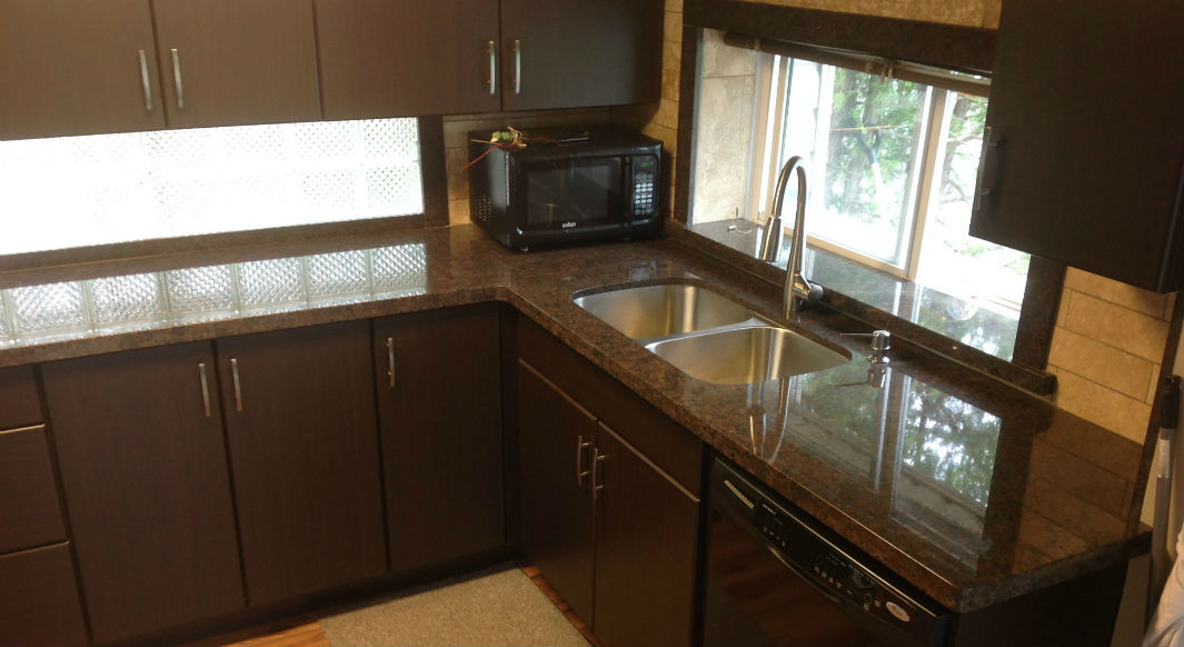 Coffee Brown Granite Flat Eased Edge Profile Northern Marble